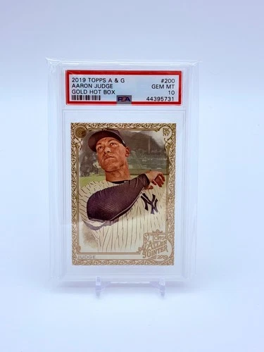 2019 Topps Allen & Ginter Aaron Judge #200 Gold Hot Box PSA 10 Gem Mint Yankees!