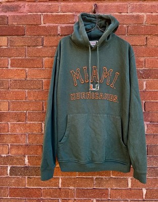 Y2K Era Men s Footlocker Miami Hurricane Pull Over Hoodie Size Large