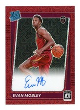 2021 Panini Donruss Optic #175 Evan Mobley RC Rated Rookie Choice Prizm Auto