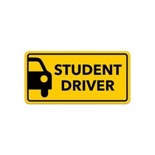 Rectangular Student Driver Sticker Decal