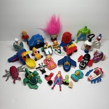Vintage 80s 90s Mixed Lot of 24 Fast Food Kids Meal Toys Figures Cars Retro
