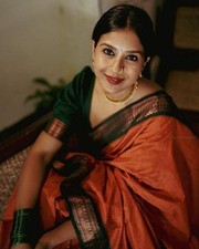Designer Sari Bollywood Bridal Silk Blouse Saree South Indian Party Wear Haldi