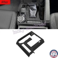 Wood Grain Gear Shift Panel Frame Cover Trim For Toyota 4Runner Tacoma 2024 2025