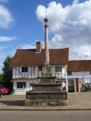 Foto A3 Marktplatz, Lavenham Lavenham ist unter verschiedenen Namen bekannt, um 2014