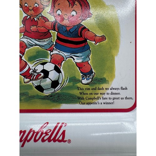 Vintage Campbell’s Soup Kids Soccer Metal Tray 8”x5” Retro Advertising Decor - Picture 3 of 7