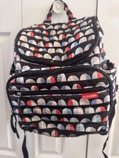 Skip Hop Geometric Diaper Backpack Multicolor Adjustable Strap Inner Pockets