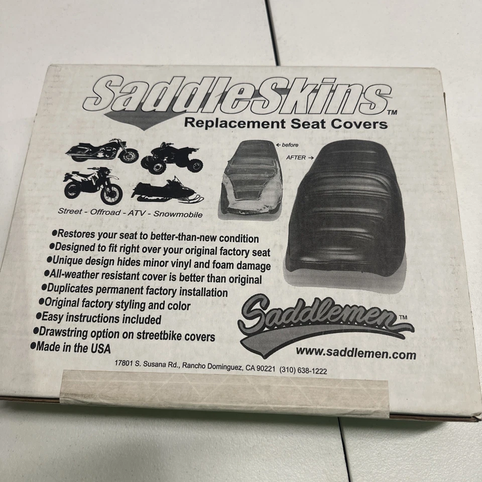 Сменный чехол для сиденья Saddle Skins деталь 0821-0609 седло мужское черное 2 штуки США - Изображение 3 из 4