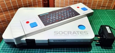 Vtech Vintage Sokrates pädagogisches Videospielsystem Einheit GETESTET FUNKTIONIERT GEZEIGT