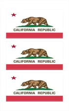 3 -California State Flag Hard Hat Biker Motorcycle Helmet Iphone Sticker HS1031