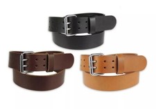 1 3/4" MEN'S HEAVY DUTY LEATHER WORK GUN HOLSTER BELT 2 Prong