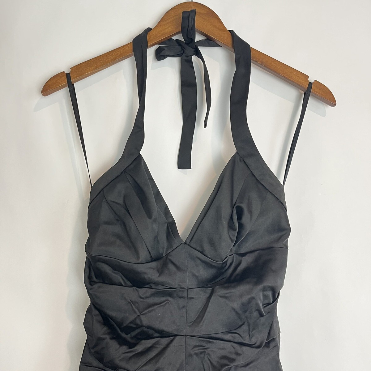 chocolate chiffon cutout halter mini dress French 75 Plunge Halter Mini Dress Chocolate