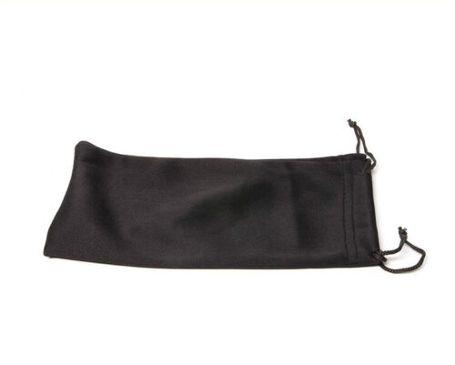 Black Soft Carry Bag Sunglasses Reading Case Microfibre Soft Glasses Pouch - Picture 3 of 9
