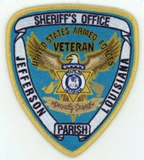 LOUISIANA JEFFERSON PARISH SHERIFF ARMED FORCES VETERAN SHOULDER PATCH POLICE
