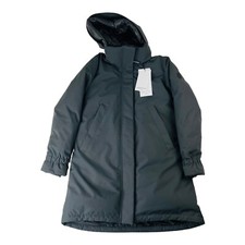 Nwt Quartz Co Astrid Graphite Full Zip Down Fill 650 Hooded Parka Jacket Size L