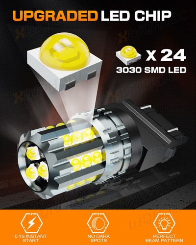3157 LED Back Up Reverse Lights Bulbs White for Chevy Silverado 1500 1999-2013 - Picture 7 of 9