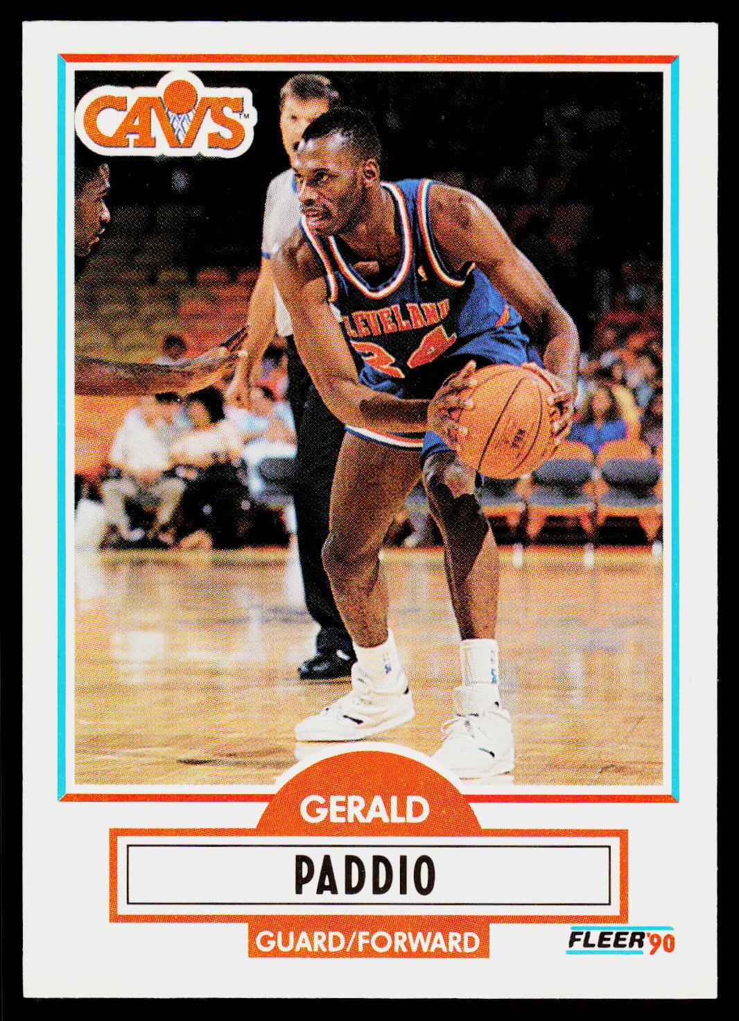 Gerald Paddio, 1990-91 Fleer Update, #U-18, Cleveland Cavaliers,