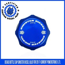 Degas Bottle Cap Sinister Diesel Blue For 2017-2019 Powerstroke 6.7l Degas Bottle Cap Sinister Diesel Blue For 2017-2019 Powerstroke 6.7l