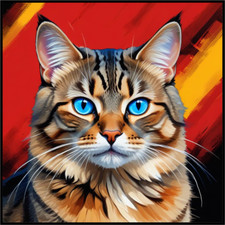 30 Custom Uganda Inspired Cat Art Personalized Address Labels