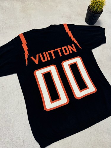 LOUIS VUITTON Virgil Abloh CHUNKY INTARSIA FOOTBALL T-SHIRT - Picture 8 of 12