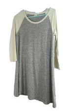 GAP SOLID AND MARLED gray DRESS BELL SLEEVES SIZE MEDIUM