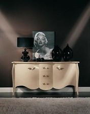 MOBILE CREDENZA LACCATA AVORIO BOMBATA MASSELLO