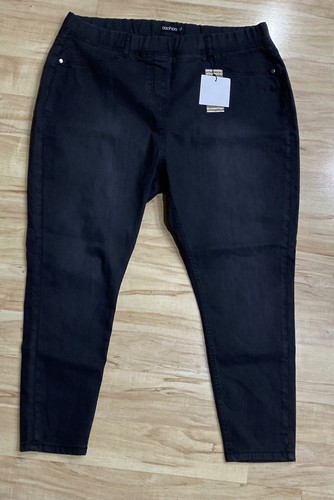 Nuevo Mujer Boohoo Elástico Pitillo Pantalones Talle Alto 18 |