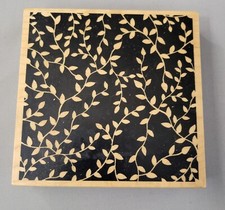 Inkadinkado Rubber Wood Mounted Stamps Floral Leaves Background 60-00657 2012