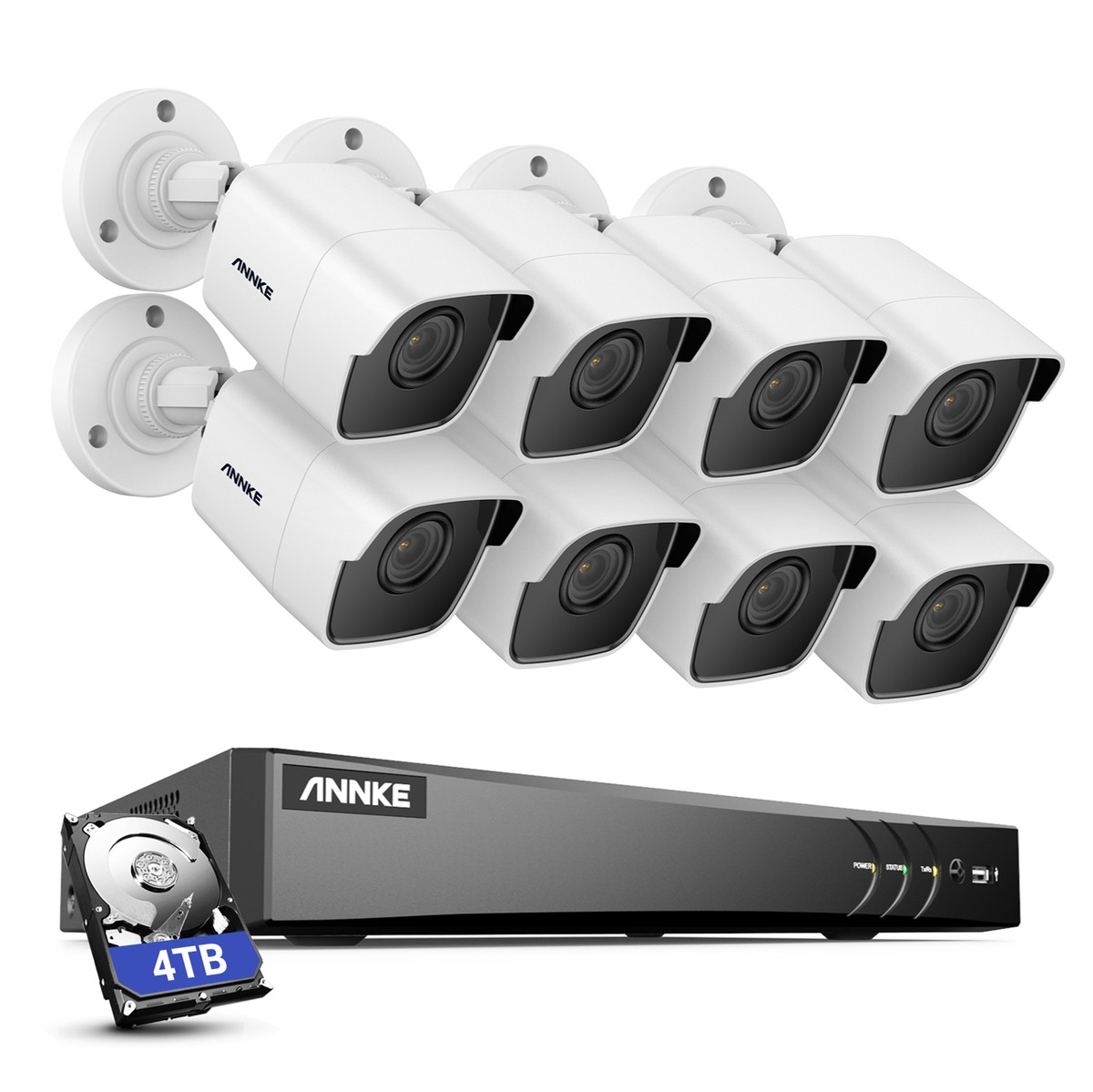 ANNKE 5MP 8CH DVR Außen Überwachungskamera AI Kameras