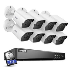 ANNKE 4K 8CH DVR 5MP Security Camera System Human Vehicle Detection H.265 IP67