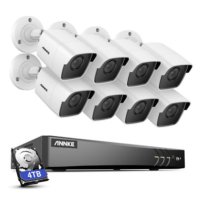 ANNKE 4K 8CH DVR 5MP Security Camera System Human Vehicle Detection H.265+ IP67