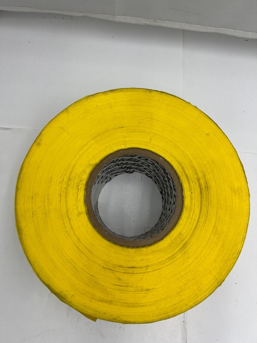 Ruban De Signalisation 'Caution' Presco Products - 3 Pouces X 1000 Pieds, Jaune/noir, Neuf Sous Emballage