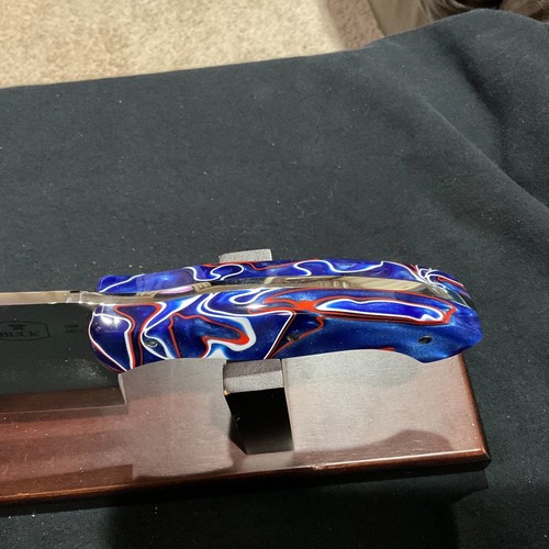Buck USA 11” custom cleaver Thick Patriot Kirinite handles One of a Kind! - Picture 6 of 8
