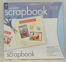 PORTA VIEW Light Blue Compact Scrapbook- Holds 24 12" x 12" Scrapbook Sheets NEW