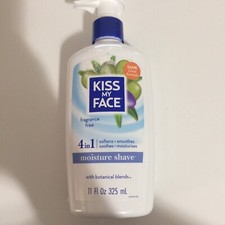 Kiss My Face Cool Mint 4 in 1 Moisture Shave 11 fl oz Vegan. Cruelty free New