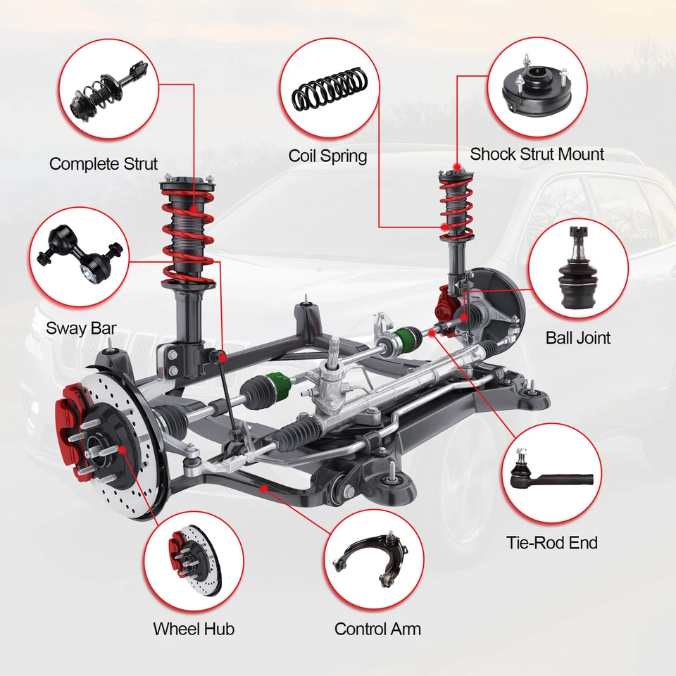 For 2006 2007 2008 Dodge Ram 1500 4WD Front Struts & Control Arms & Sway Bars - Image 3 of 4