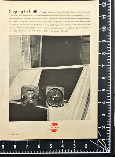 1962 Collins Radio Co Navigational VHF Receiver 344D-2 Vintage Print Ad - Picture 2 of 6