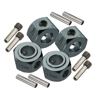 NEW GPM Racing Aluminum 6061-T6 Hex Adapter (12mmx8mm) Grey for Losi 1/8 LMT