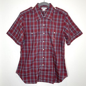 Vtg Nat Wise 1984 Sunset Strip Custom Button Down Shirt Hollywood Mens L Plaid