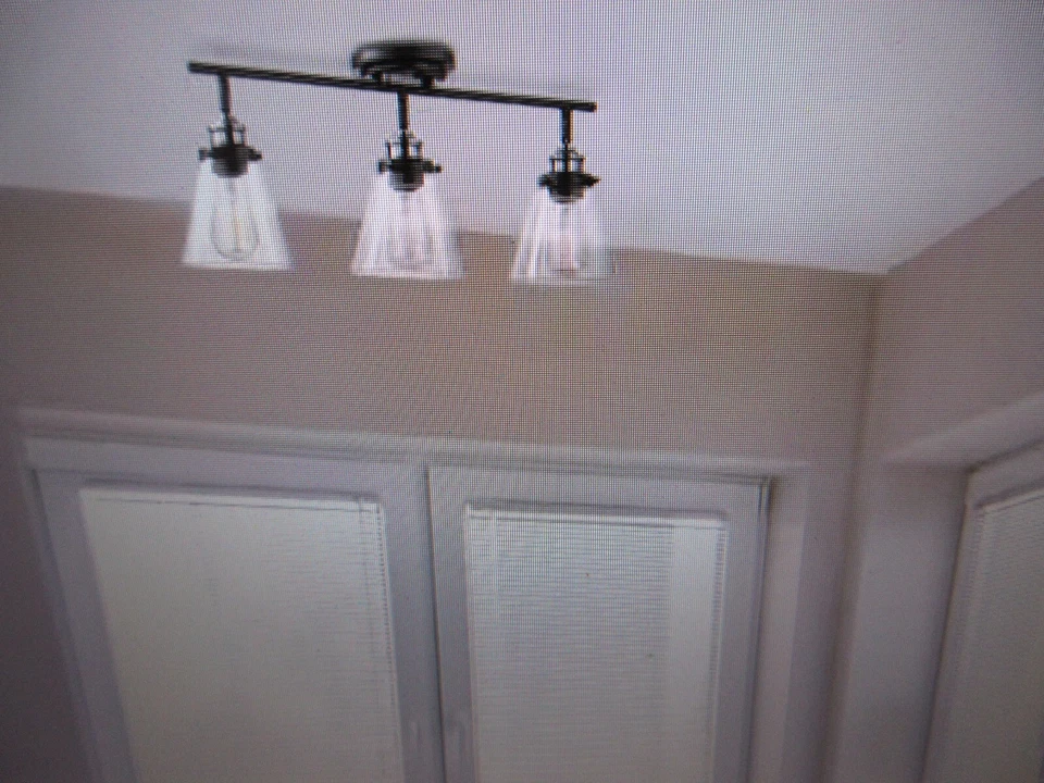 Globe Jackson 2 ft. 3-Light Dark Bronze Track Lighting with Clear Glass Shades - Image 2 of 4