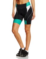 Santini 62 Pro Anna Womens Pro Grace Pad Shorts - Black/aqua Green, Medium Santini 62 Pro Anna Womens Pro Grace Pad Shorts - Black/aqua Green, Medium