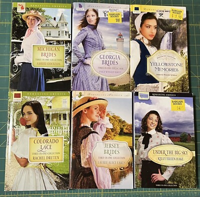 Romancing America LOT OF 6 Books Montana New Jersey Colorado Wyoming Georgia MI