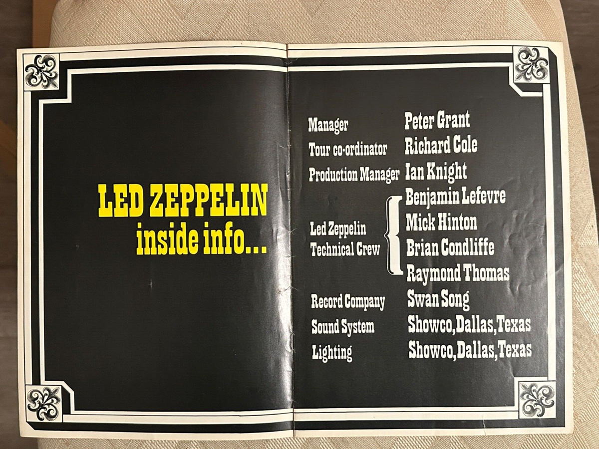 LED ZEPPELIN - 1975 - EARL'S COURT 75 - OFFICIAL PROGRAMME - RARE