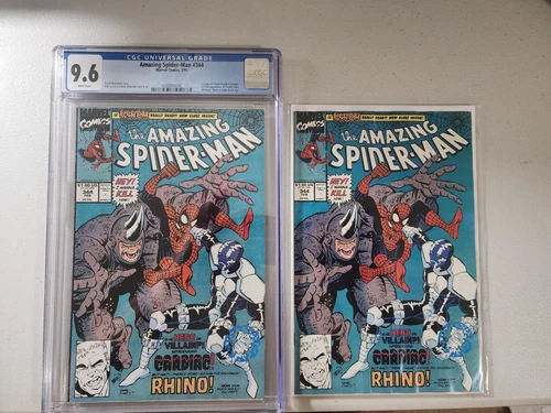 Amazing Spider-man 344 CGC 9.6, new slab & 344 raw. 1st Cletus Kasady. Rhino.