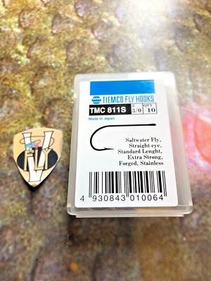 Tiemco TMC 811S Saltwater Straight Eye Fly Hook 10 Size 3/0