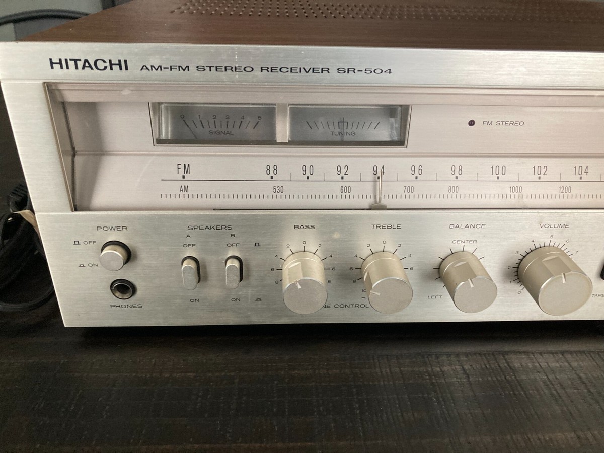 Vintage Hitachi SR-504 AM/FM Stereo Receiver (1978-80) Made in