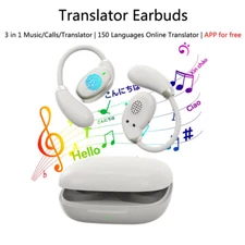 3-in-1 AI Translator Earbuds 150+ Languages Real Time Translator Smart Voice USA