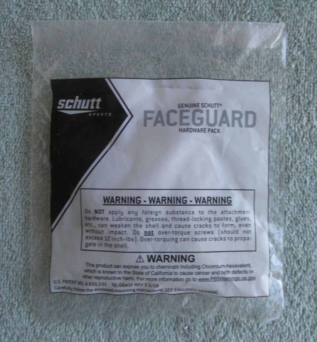 SCHUTT F7 FOOTBALL HELMET FACEGUARD HARDWARE KIT eBay
