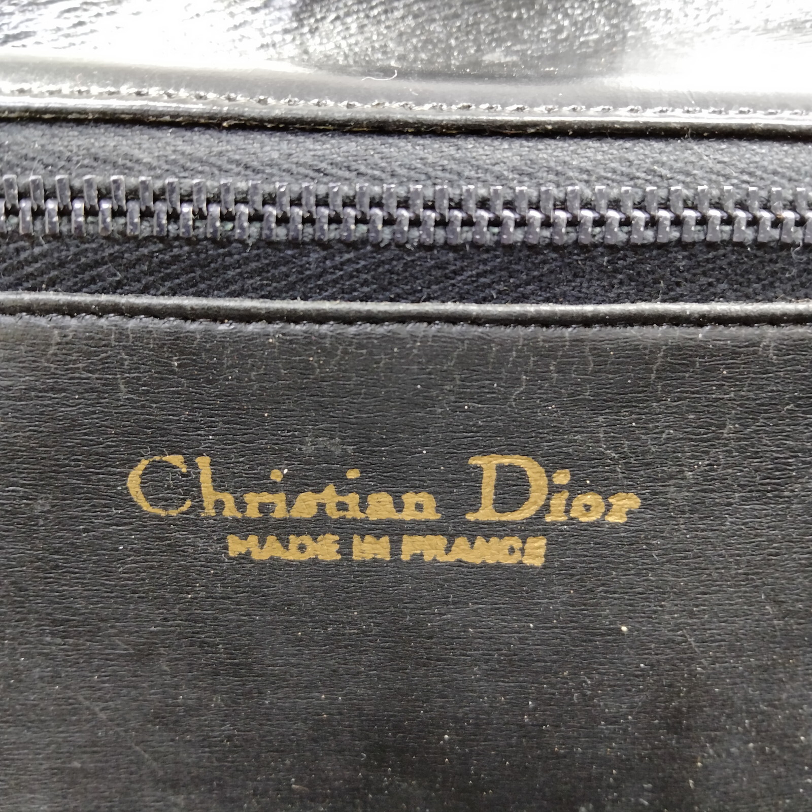 Christian Dior Clutch Bag Black Enamel 427848 eBay