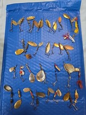 FISHING LURE  LOT CP SWING  Mepps SPINNER Vintage Lot 34 Pcs Brass Vintage