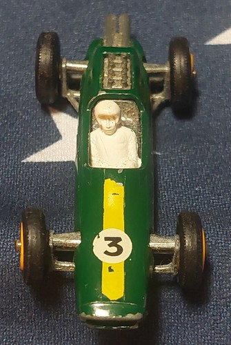 Vintage 1965 Matchbox Lesney n°19 Diecast 1/64 vert Lotus Indy voiture de course très bon état - Photo 2/5